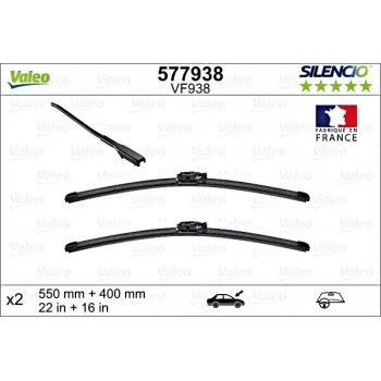 Sılecek Süpürgesı Ön Takım 550 / 400 Mm Renault Stepway/Dokker/Lodgy Bm 10- (Oem No: 288901217R)