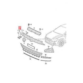 Panjur Polo 18Sonrası Ön Nikelajlı (Oem No: 2G0853651Lryp)