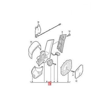 Vw Caddy Elektrikli Katlanır Ayna 15-Den İtibaren;Astarlı Sağ 2K5857408F9B9 (Oem No: 2K5857408F9B9)