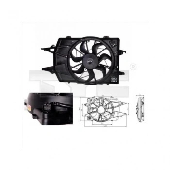 Fan Radyatör Focus I 1998-2004 1.6 16V-1.8 Tdcı-1.8 16V-2.0 16V Davlumbazlı (Oem No:2S418C607Ab) (Adet)
