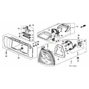 Stop Lambası Sag Japon Accord (Cc, Cd) 2.0 94-95 (Oem No: 33501-Sv4-A02)