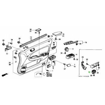Düğme Cam Açma Accord 03-08 Ön Sağ / Arka Sağ-Sol (Oem No: 35770-Sea-J01)
