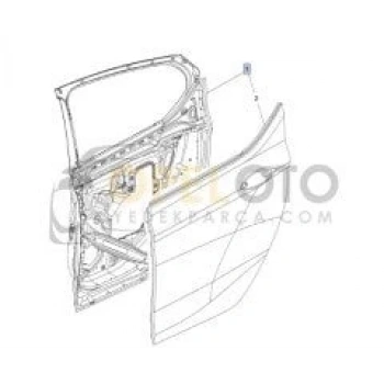 Kapı Arka Sağ Opel Astra K Bm 16- (Oem No: 39086282)