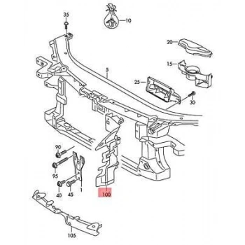 Radyatör Yan Havalandırma Passat 10-15 Sol (Oem No: 3Aa121283A)