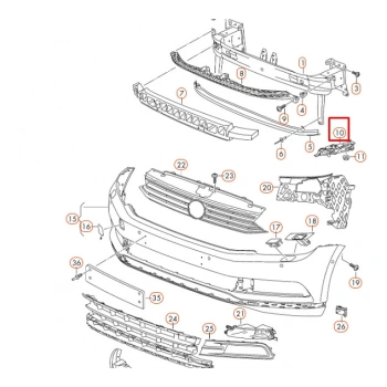 Tampon Bağlantı Braketi Passat 15Sonrası Küçük Ön Sol (Oem No: 3G0807049)