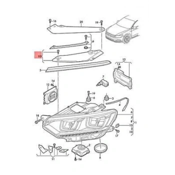 Far Braketı Üst Sag Vw Passat Bm 14- (Oem No: 3G0998120A)