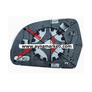 Skoda Octavıa Superb Elektrikli Ayna Camı 08/12 Kör Noktalı Mavi Cam Sol 3T0857521 (Oem No: 3T0857521)