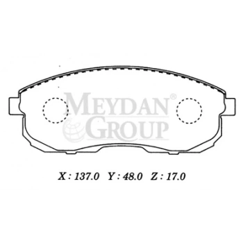 1995-2000 Nissan Maxima A32 Ön Fren Balatası (Disk) (137X48X17) (Daıwa) (Adet) (Oem No:4106055F90)