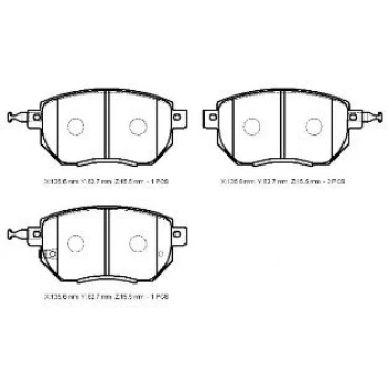 Nıssan Infınıtı- Fx35/45- 03/05; Ön Fren Balatası (Disk) (136.6X62.7X15.5)(Daıwa) (Oem No: 41060-Cg090)