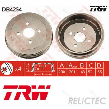 Fren Kampanası Yaris  1998-2001  Arka (2 Adet) (Oem No: 42431-52021)