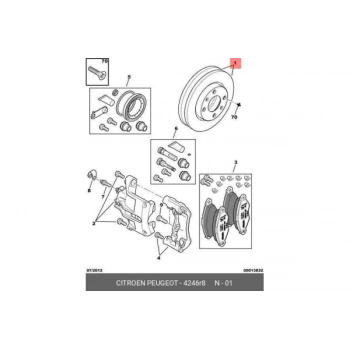 Fren Diski Ön Psa 206/306/Xsara B.M 99- (Oem No: 4246.R8 / 4249.A5)