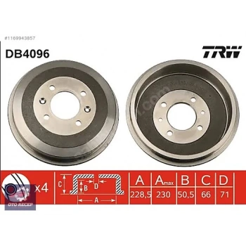 Fren Kampanası  Partner / Berlıngo / C15 96-08 / 306 93-03 / 405 87-99 / 406 95-05/ Xsara 98-05 228,5Mm (Oem No: 424724)