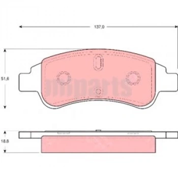 Fren Balatası Ön Psa Partner / Berlıngo/C4/307/301/ Boxer Iıı B.M 02- (Oem No: 4254.75/4252.59/4254.69/4254.23/1647863780)