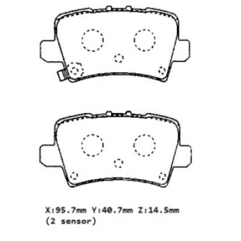 Honda Cıvıc- Hb- 06/09; Arka Fren Balatası (Disk)(95.7X40,7X14.5)(Daıwa) (Oem No: 43022-Smg-E00)