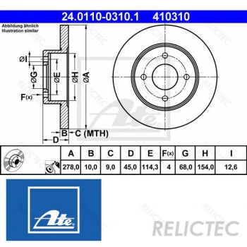 Fren Diski Prımera 96-02 / 1.6 / 1.8 / 2.0  Sr20 Arka Kaplamalı 278-4 (Oem No: 43206-99J04)