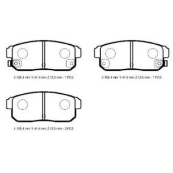 2000-2002 Nissan Primera P11 Arka Fren Balatası (Disk) (105,4X42,9X15,5) (Daıwa) (Adet) (Oem No:440606Z326)