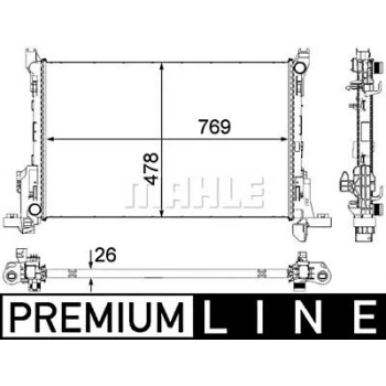 Radyatör Su Trafıc Iıı 14Sonrası / Vıvaro 14Sonrası / 1.6 Dcı M-T Brazıng (Oem No: 4422503)