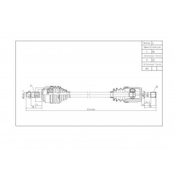 Mil Aks Cıvıc 12-16 Fb7Ön Sağ A-T 911Mm None (Oem No: 44305-Tt0-E01)