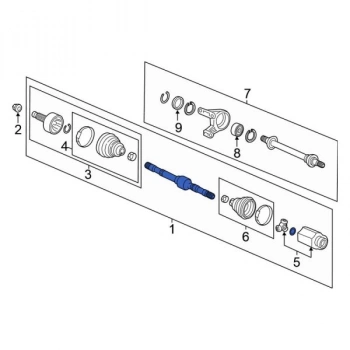 Aks Komple Ön Cıvıc 16-21 Fc5 / 1.5Rs Sol A-T Absli 693Mm (Oem No: 44306-Tgg-A51)