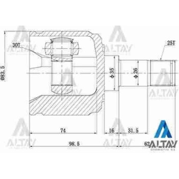 Aks Kafası İç Cıvıc  92-95 / Accord /25×35X30 (Oem No: 44311-671-003)