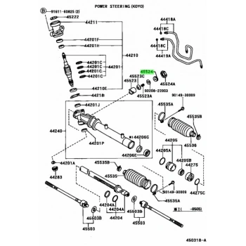 Burç Direksiyon Tıkırtı Corolla   88-98 Hidrolik Mt (Yerli) (Oem No: 45524-12010)