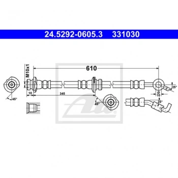 Fren Hortumu Micra 2003 Sonrası  Note 2006 Sonrası  Ön Sol (Oem No:46210Ax606) (2 Adet)