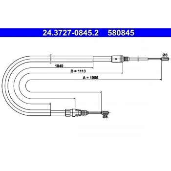 El Fren Teli 207 06-12 Arka Kampanalı Sağ-Sol (Oem No: 4745Z4)