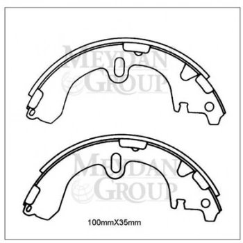 1999-2000 Toyota Corolla Ae111 Arka Fren Pabucu (100X35) (Daıwa) (Adet) (Oem No:4763020190)