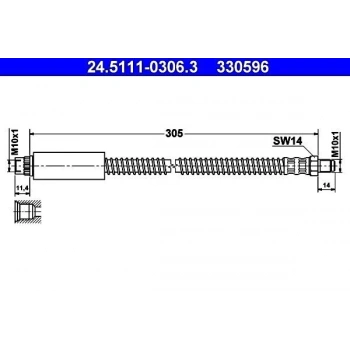 Fren Hortumu Ön Psa 206 B.M 99- (Oem No: 4806.92 / 4806.C1)