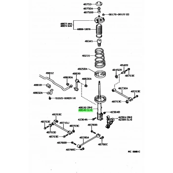 Amortısör Arka Sol Gaz Japon Corolla (E9) 1.3:1.6 88-92 (Oem No: 48540-12100)