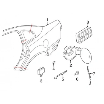 Arka Çamurluk Havalandırma Sag-Sol Vw Passat-A4-A6-Q7-Superb Bm 97- (Oem No: 4A0819181A)