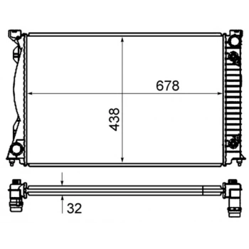 Su Radyatörü 8Mk 376 735-151 Vw A6 Bpp-Cana-Asb-Cdya 2,7 Tdı-3,0 Tdı 04- (Oem No: 4F0121251F)