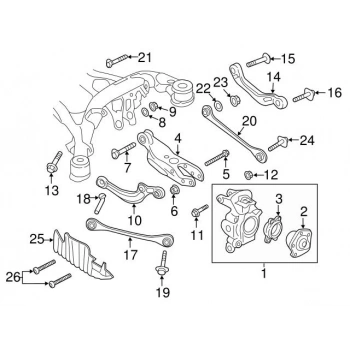 Salıncak Arka Sağ Üst Vw Touareg-Q7-Cayenne Bm 15- (Oem No: 4M0505398P)