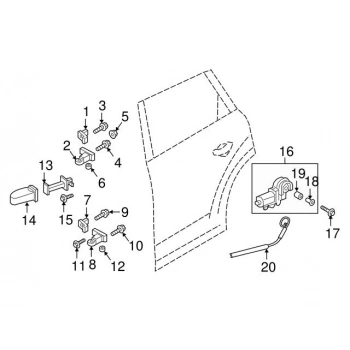 Kapı Menteşesi Arka Sag/Sol Aynı Adet  Vw Q7 Bm 07- (Oem No: 4M0839249)