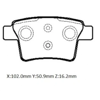 2001-2004 Ford Mondeo Arka Fren Balatası 1,8-2,0-2,2-2,5 (Disk) (102X50,9X16,2) (Bramax) (Adet) (Oem No:4S712M008Ab)