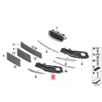 Tampon Panjuru Ön Sağ Bmw F30 Lcı-F31 Lcı Bm 14-18 (Oem No: 51117396888)