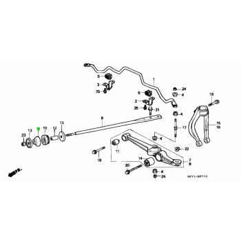 Denge Kolu Lastiği Arka Cıvıc / Accord (Oem No: 51381-Sk7-004)