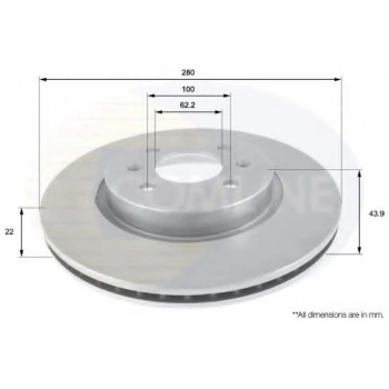 Fren Diski İ20 14-21 / Bayon 21Sonrası / Stonıc 18Sonrası / Rıo 11Sonrası 1.1-1.4 Crdı / Ön Havalı 280-4 (Oem No: 517121W050)