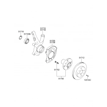 Aks Taşıyıcı Accent 00-06 Absli Ön Sol (Oem No: 51715-25100)