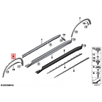 Çamurluk Kaplaması Ön : Sağ 20 Excellence Bmw X5 F15-X5 M F85 Bm 14-18 (Oem No: 51777378582)