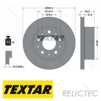 Fren Diski Ducato Iıı 14Sonrası / Boxer Iıı 14Sonrası / Jumper Iıı 14Sonrası / Arka Havalı 300-5-5 Adet Fiyat (Oem No: 51957511)
