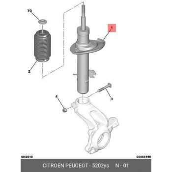 Amortısör Ön Sol - ) 47 Mm Psa 207 B.M 07- (Oem No: 5202.Ys / 5202.Yv)