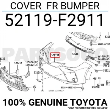 Tampon Corolla Ön 19-21 (Oem No: 52119-F2911)
