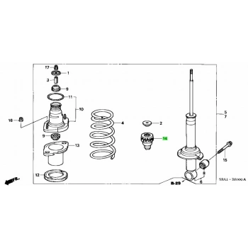 Amortisör Toz Körüğü Takozu Crv 02-05 (Stoper) Arka (Oem No: 52722-S9A-014)