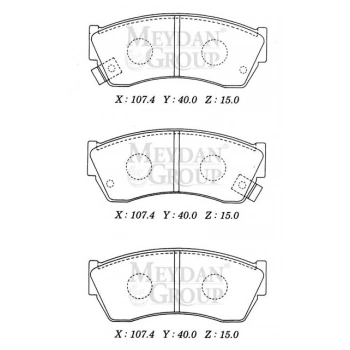 1995-1998 Suzukı Baleno Ön Fren Balatası (Disk) (107,4X40X15) (Daıwa) (Oem No:5520060B11)