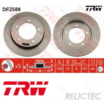 Fren Diski Vitara 1988-1998 1.6  Samurai 1988-2000  Jımny  1998-2017  Ön Havalı 290-4 (2 Adet) (Oem No: 55211-60A00)