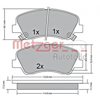 Fren Balata Accent 11Sonrası Blue / Elantra 11Sonrası / Rıo 12Sonrası / Soul / İ20 14-16 / Elantra 16Sonrası Ön (Oem No: 58101-1Ra05)