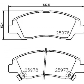 Fren Balatası Ön Kore I10 Benzın 2013- (Oem No: 58101B4A00)