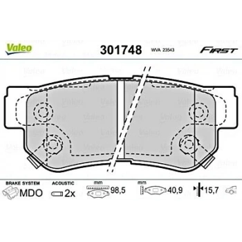 Fren Balatası Arka Dısk : Gdb3432 Kore Santa Fe/Tucson/Sonata/Sportage/Magentıs/Kyron Benzın-Dızel 2001- (Oem No: 583021Ca00 - 5830226A00)