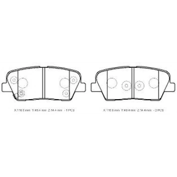 Kıa Sorento- 10/12; Arka Fren Balatası (Disk)(116.8X48.4X14.4)(Daıwa) (Oem No: 58302-4Du02)